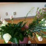 今日はフラワーアレンジメント